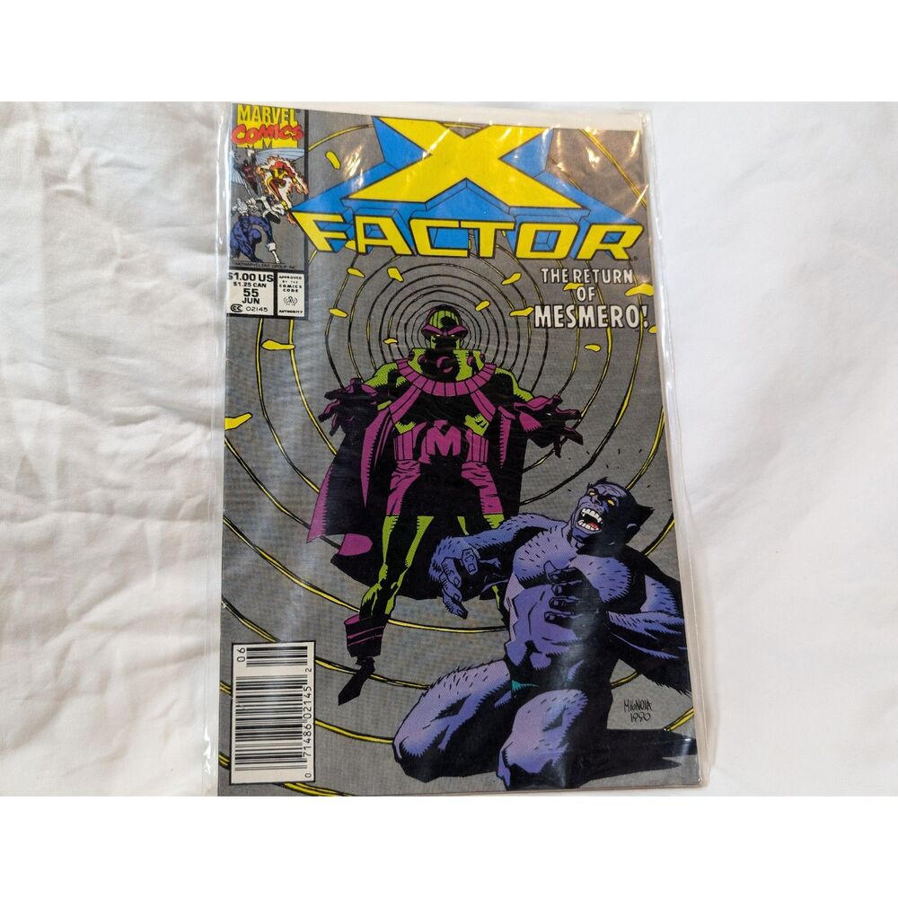 X-Factor #55 Marvel Comics 1990 The Return of Mesmero Beast VF/NM